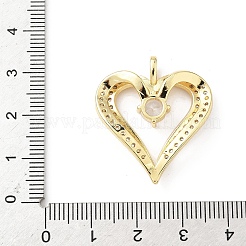 Латунные микропаве прозрачные подвески с фианитом KK-B141-43G-01