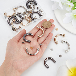 18 комплект двухцветных застежек для подвески сумок из сплава DIY-WR0002-37