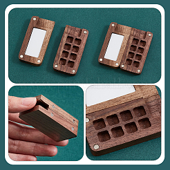 Палитра для акварельных красок из черного ореха AJEW-WH0504-02