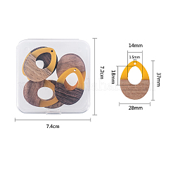 Подвески из смолы и дерева RESI-OL0001-11D