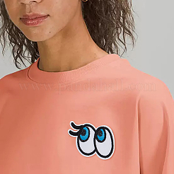 24 шт. 3 вышитых тканевых заплатки в мультяшном стиле с двумя глазами&nbsp;PATC-BC0001-05