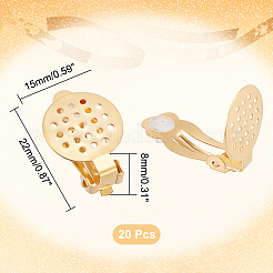 20 шт. фурнитура для сережек-клипс из нержавеющей стали 304 STAS-UN0044-06