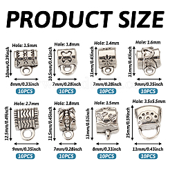 80 шт. 8 стильные тибетские поручни из сплава&nbsp;FIND-TA0003-52