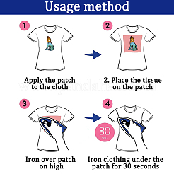 4 шт. 2 стиля аппликаций с вышитыми животными из ткани PATC-HY0001-45