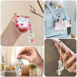 16 шт. 8-цветный цветок-ангел из АБС-пластика&nbsp;HJEW-CA00055