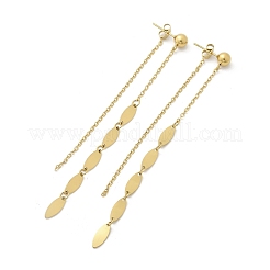 Серьги-гвоздики с кисточками из нержавеющей стали 304 с ионным покрытием (IP) для женщин&nbsp;EJEW-A119-18G