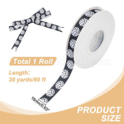 20 ярдовая полиэстеровая волейбольная лента с принтом спортивных мячей и корсажной лентой OCOR-WH0085-75A-01