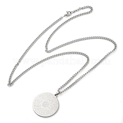 Не тускнеющие ожерелья из нержавеющей стали 304 с подвесками в виде панцирной цепи&nbsp;LS-NJEW-H034-08P