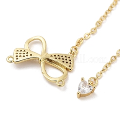 Реечное покрытие латунь микро паве прозрачный кубический цирконий большие подвески&nbsp;KK-Z064-12G-01