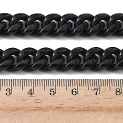 Ожерелья из кубинской цепочки из нержавеющей стали 201 толщиной 12 мм для женщин и мужчин NJEW-F360-01EB