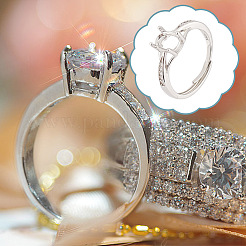 1 шт. 925 компонента кольца из стерлингового серебра FIND-GO0002-65