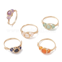 Кольца из натурального драгоценного камня&nbsp;RJEW-JR00989