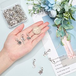 Европейские подвесные подвески и сплавы европейские подвесные подвески из сплава с большим отверстием в тибетском стиле&nbsp;PALLOY-PH0013-74-RS