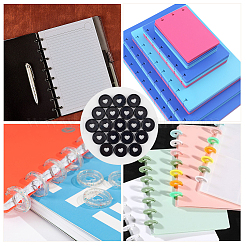 50 шт. плоские круглые сердечки из акрила с отрывными кольцами для круглых папок-дисков DIY-CP0012-14