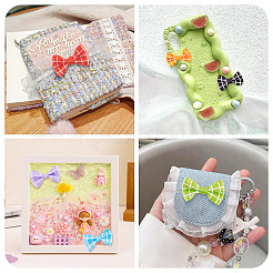 90 шт. 9-х цветные аксессуары из полиэстера для украшения&nbsp;DIY-TA0012-88