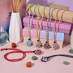 Плетеные шнуры из вощеной хлопчатобумажной нити макраме мешочек изготовление ожерелья AJEW-SW00022-14