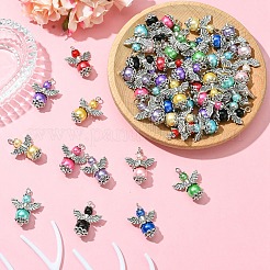 48шт 12 цвета стеклянные подвески&nbsp;PALLOY-YW00051