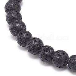 2шт набор браслетов из натуральной лавы&nbsp;BJEW-JB08673-01