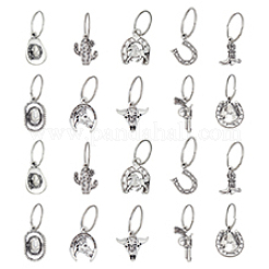 80 шт. подвески из сплава в тибетском стиле с ковбойской тематикой на западе&nbsp;FIND-PH0020-71