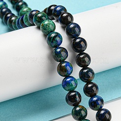 Натуральные нитки из бисера азурита G-P503-6MM-09