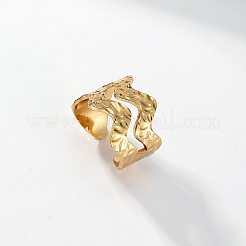 Кольцо-манжета с геометрической волной из нержавеющей стали 201 для женщин LC2351