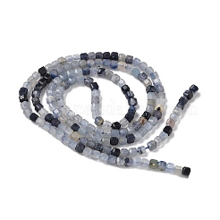 Природные голубые авантюрин бисером пряди G-RM241221-K5