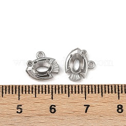 Оправы для подвесок из нержавеющей стали 304 в виде кабошонов&nbsp;STAS-G356-07P-03