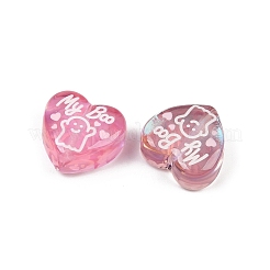 Симпатичные прозрачные бусины из смоляной эмали RESI-L047-01