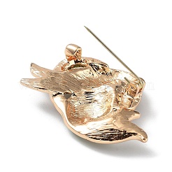 Брошь из сплава ленты с кристаллами и стразами JEWB-M035-01G