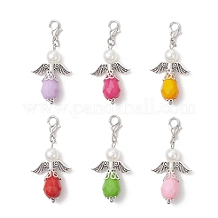 Ангел абс пластик искусственный жемчуг и акриловые подвески украшения HJEW-JM03638