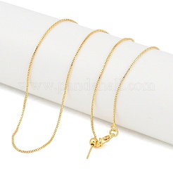 1 мм стойка покрытие латунная цепочка коробка регулируемые слайдер ожерелья для женщин мужчин MAK-L044-56G