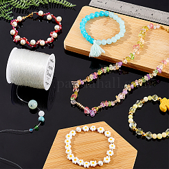 0.8мм кристалл полиэфирных нитей прозрачный браслет из бисера из бисера&nbsp;EW-PH0001-0.8mm-02