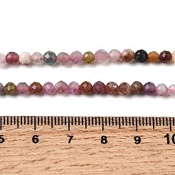 Нити из натуральных разноцветных турмалиновых бусин&nbsp;G-H336-A10-03