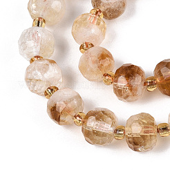 Природный цитрин бисер нитей G-P508-A11-01-01