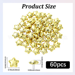 60 шт. гальванопокрытие непрозрачные акриловые бусины&nbsp;PACR-PA0001-04B