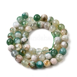 Нити бусин из натурального зеленого вишневого агата G-NH0061-A01-8mm