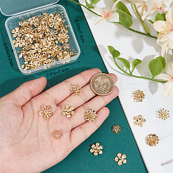 70 шт. 7 стиля латунных бусин&nbsp;KK-BBC0014-09