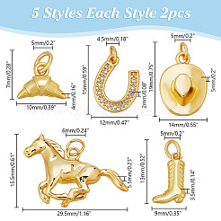 10шт 5 стиля латунные подвески&nbsp;KK-AR0004-66