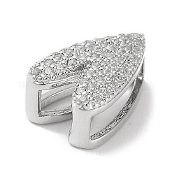 Покрытие стойки латунь микро паве прозрачные подвески с кубическим цирконием KK-R163-10P