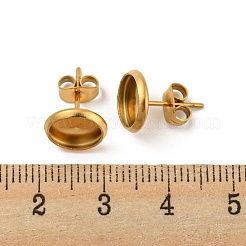 Ионное покрытие (ip) плоские круглые серьги-гвоздики из нержавеющей стали 316 STAS-I017-02G-01