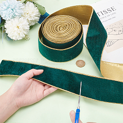 10 ярд односторонней бархатной ленты SRIB-WH0026-10A