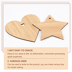 Необработанные деревянные детали для больших подвесок AJEW-OC0001-87