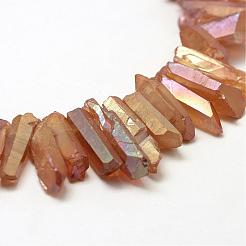 Гальванические природный кристалл кварца бусы пряди G-A142-03P