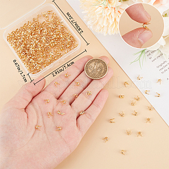 300 шт. латунные наконечники для бусин KK-BBC0015-70