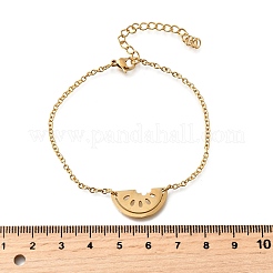 Забавные браслеты из нержавеющей стали 201 в форме арбуза&nbsp;BJEW-B128-01G