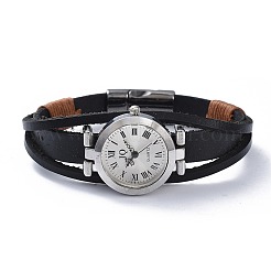 Мужские часы с браслетом из сплава BJEW-JB04429