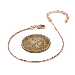 Латунные браслеты-цепочки с креплением для женщин&nbsp;BJEW-G735-02RG