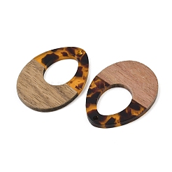 Подвески из прозрачной смолы и орехового дерева&nbsp;RESI-I354-03I