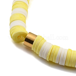 Браслет Heishi Surfer из полимерной глины с бусинами из нержавеющей стали 304&nbsp;BJEW-SW00113-06