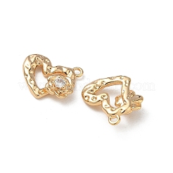 Латунные микропаве прозрачные кубические циркониевые подвески KK-A280-06G